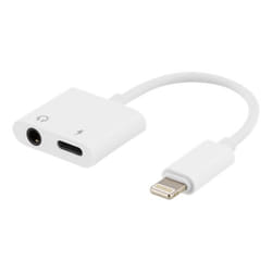 Deltaco IPLH-586 mobile phone cable White 0.11 m 3.5mm + USB C