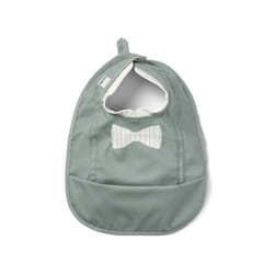 Baby Feeding Bib for Baby and Toddlers, Waterproof with Pocket, Scandinavian Design - Pebble Green, Green