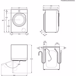 AEG Series 7000 LWR7196U4B washer dryer Freestanding Front-load Graphite D - Additional view 6