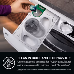 AEG LWR8516L6UD washer dryer Freestanding Front-load White D