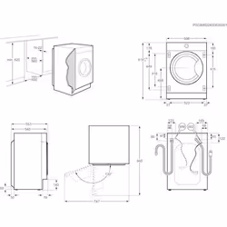 AEG Series 7000 LX6WG74634BI 914606634 washer dryer Built-in Front-load White D - Additional view 4