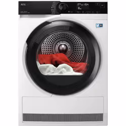 AEG Series 8000 TR848A4B2, Freestanding, Front-load, Heat pump, Black, White, Rotary, Right