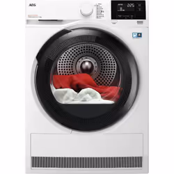 AEG TR819A4B, Freestanding, Front-load, Heat pump, White, Buttons, Rotary, Right