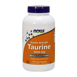 NOW Foods  Taurine, 250 vcaps (1000mg Double Strength)
