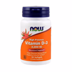 NOW Foods  Vitamin D-3, 2000 IU , 30 softgels