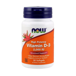 NOW Foods  Vitamin D-3, 2000 IU , 30 softgels