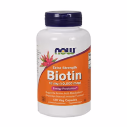 NOW Foods Biotin, 10mg Extra Strength - 120 vcaps