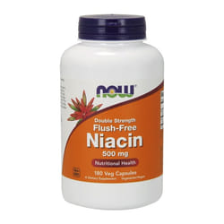 NOW Foods  Niacin Flush-Free, 500mg (Double Strength) , 180 vcaps