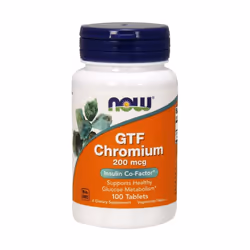 NOW Foods GTF Chromium, 200mcg , 100 tablets