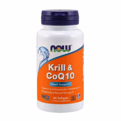 NOW Foods  Krill & CoQ10 - 60 softgels