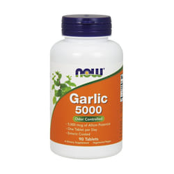 NOW Foods  Garlic 5000, Odor Controlled , Odor Controlled, 90 tablets