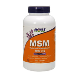 NOW Foods  MSM Methylsulphonylmethane, 200 tabs (1500mg)