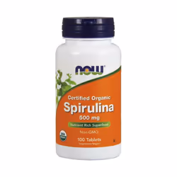 NOW Foods  Spirulina Certified Organic, 500mg - 100 tabs