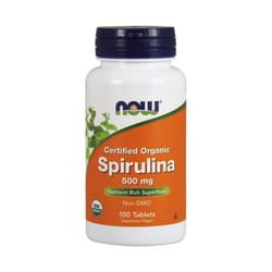 NOW Foods  Spirulina Certified Organic, 500mg - 100 tabs
