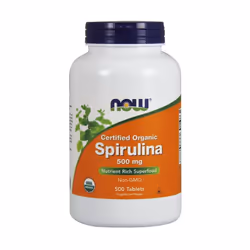 NOW Foods Spirulina Certified Organic, 500mg - 500 tabs