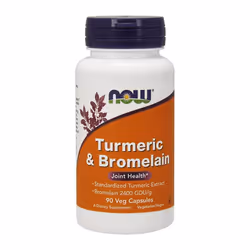 NOW Foods Turmeric & Bromelain - 90 vcaps