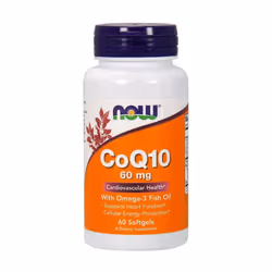 NOW Foods  CoQ10 with Omega-3, 60mg , 60 softgels