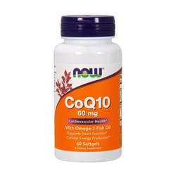 NOW Foods  CoQ10 with Omega-3, 60mg , 60 softgels