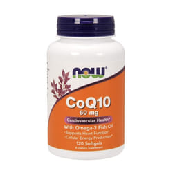 NOW Foods  CoQ10 with Omega-3, 60mg , 120 softgels