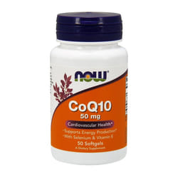 NOW Foods  CoQ10 with Selenium & Vitamin E, 50mg, 50 softgels