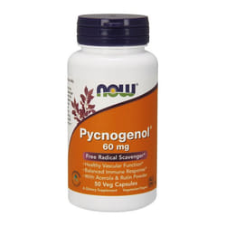 NOW Foods  Pycnogenol, 60mg with Acerola & Rutin Powder - 50 vcaps
