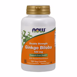 NOW Foods Ginkgo Biloba Double Strength, 120mg, 100 vcaps