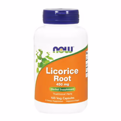 NOW Foods Licorice Root, 450mg - 100 vcaps
