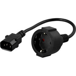 PowerWalker 91015003 power cable Black 0.2 m C14 coupler CEE7/3
