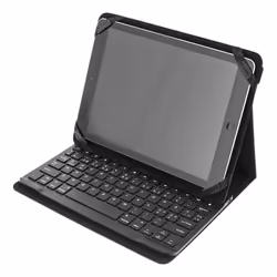 Deltaco TB-137, QWERTY, Any brand, Black, 25.4 cm (10"), Aluminium, Wireless