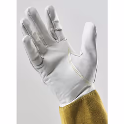 Ejendals TEGERA 126A Workshop gloves White, Yellow Leather