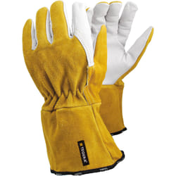 Ejendals TEGERA 118A Workshop gloves White, Yellow Latex, Leather