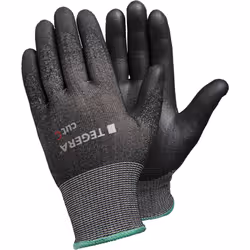 Ejendals TEGERA 455, Workshop gloves, Black, Adult, Adult, Moisture resistant, Oil resistant, Scratch resistant, Nylon, Polyu ...