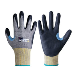 Cut Resistant Gloves, PU Coated, Black/Yellow, Size 8