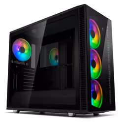 Fractal Design Define S2 Vision - RGB, Midi Tower, PC, Black, ATX, EATX, ITX, micro ATX, Multi, 18.5 cm