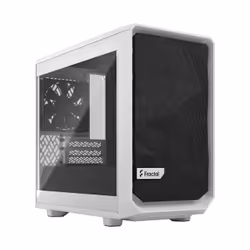Fractal Design Meshify 2 Nano, PC, White, Mini-DTX, Mini-ITX, Steel, Tempered glass, 16.7 cm, 33.1 cm