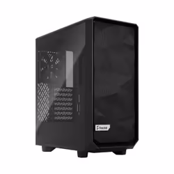 Fractal Design Meshify 2 Compact Lite, PC, Black, ATX, micro ATX, Mini-ITX, Steel, Tempered glass, 16.9 cm, 34.5 cm