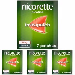 Nicorette InvisiPatch 10mg, Step 3, (7 Patches), Nicotine Patches for Smoking Cessation, Discreet & Convenient Help to Quit S ...