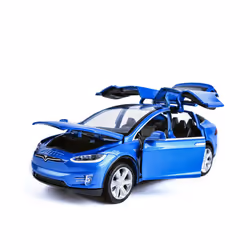 1:32 Tesla Model X 90D SUV Model Car Kids Gift Blue