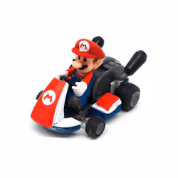 8 PCS Super Mario Kart Pull Back Car Luigi Toad Bowser Princess Figure Kids Toys