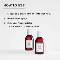 SACHAJUAN Thickening Hair Shampoo  Volumizing  Heat & UV Protectants  Shine & Smooth Volume  Paraben-Free  33.5 fl oz