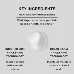 SACHAJUAN Thickening Hair Shampoo  Volumizing  Heat & UV Protectants  Shine & Smooth Volume  Paraben-Free  33.5 fl oz