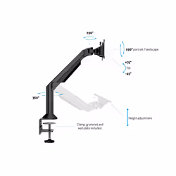 Multibrackets M VESA Gas Lift Arm Desk or Wall Basic Black - Additional view 4