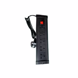 Multibrackets M Public Display Stand UK Power Rail Black, Indoor, Type G (BS 1363), Type G, Black, 4 AC outlet(s), 1 pc(s)