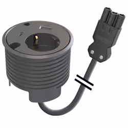 Kondator 935-PD16-GST, Black, 3 AC outlet(s), Type F, GST18, 68 mm, 135 g