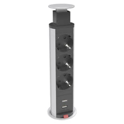 Kondator 935-P63U power distribution unit (PDU) 3 AC outlet(s) Black, Silver