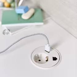 Kondator 935-PD12W socket-outlet Type F + USB A + RJ-45 White