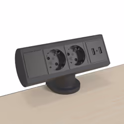 Kondator 935-D2UC, 2 x Type F + 2 x USB A, Black, 250 V, 16 A, 3500 W, 5 V
