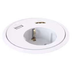 Kondator 935-PD13W, Type F + HDMI + USB A, White, 1 pc(s), 130 mm, 175 mm, 130 mm