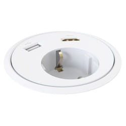 Kondator 935-PD13W socket-outlet Type F + HDMI + USB A White