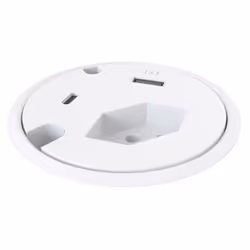 Kondator 935-PD56W, Type J + USB A + USB C, White, 68 mm, 1 pc(s), 135 mm, 175 mm